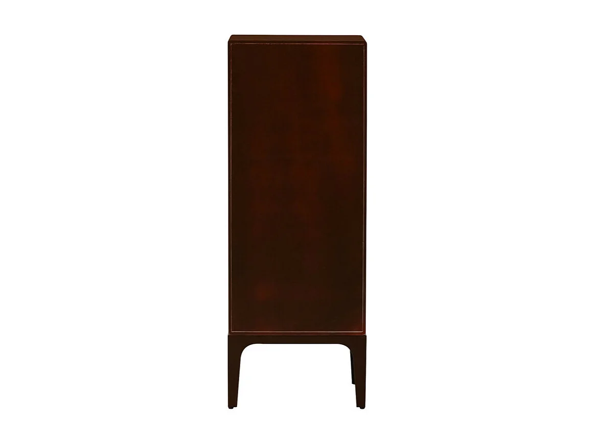 Merge - Petit meuble de rangement 6 tiroirs en bois et métal H120cm - Marron