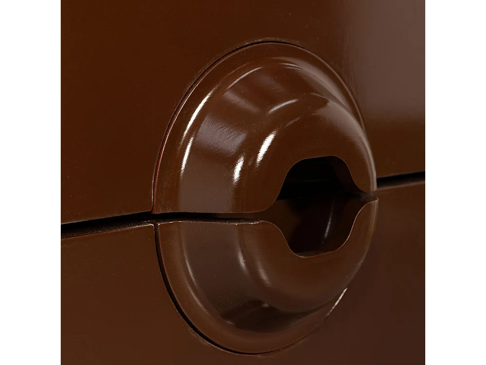 Merge - Petit meuble de rangement 6 tiroirs en bois et métal H120cm - Marron