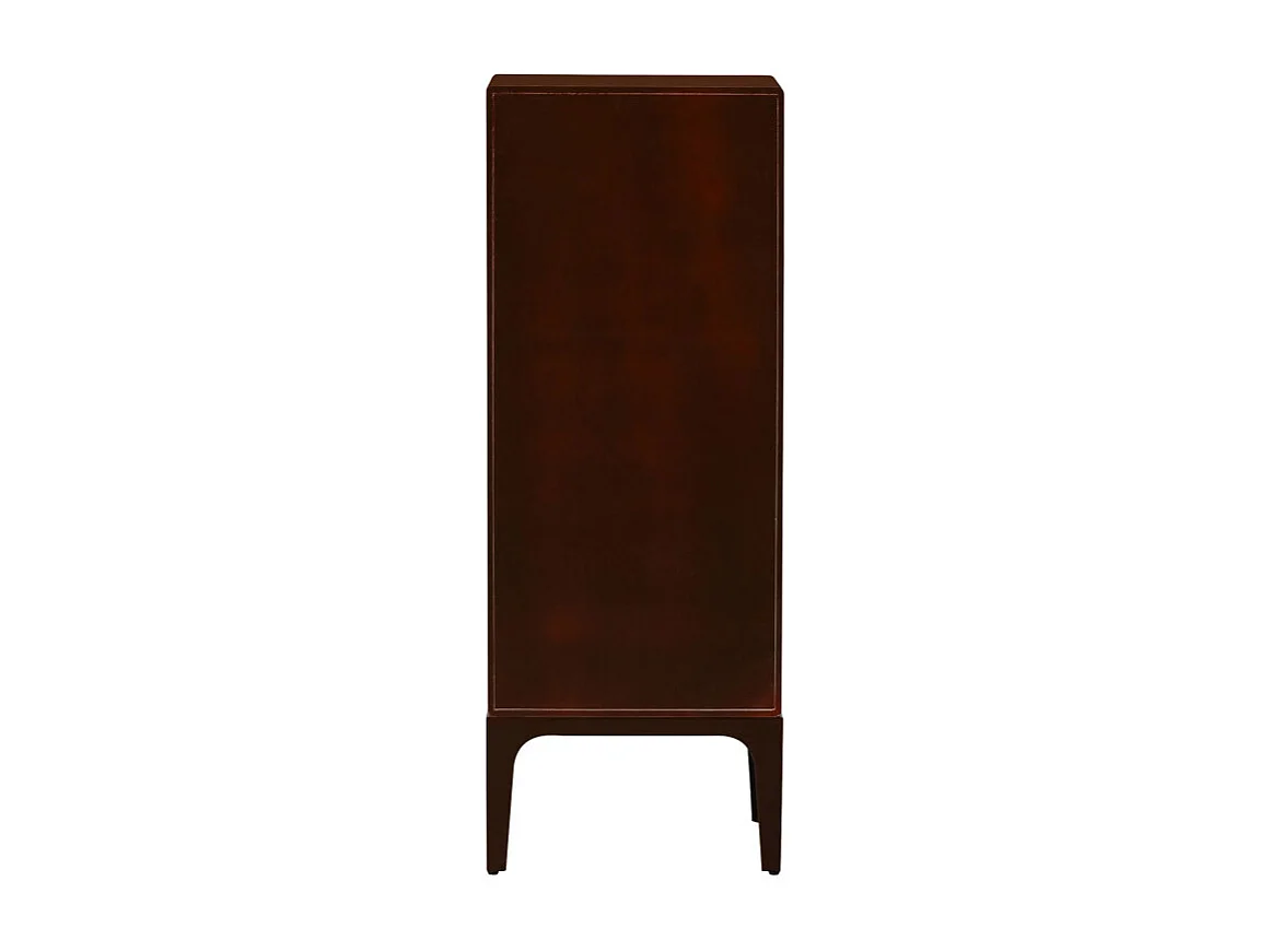 Merge - Petit meuble de rangement 6 tiroirs en bois et métal H120cm - Marron