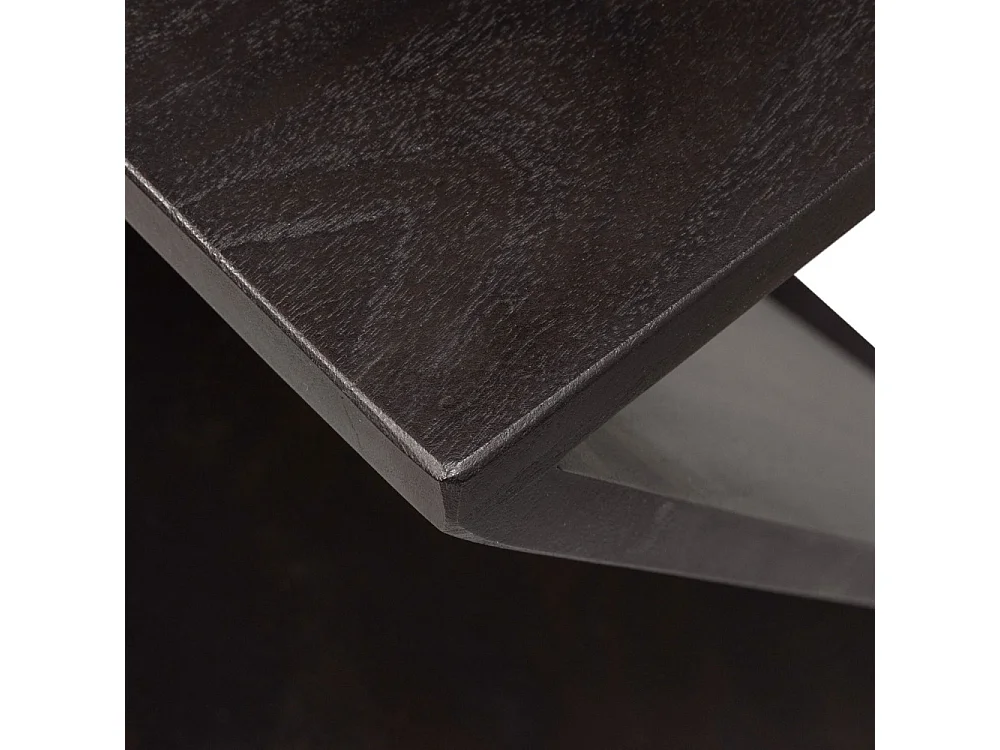 Ikem - Table d'appoint carrée en bois 41x41cm - Marron foncé