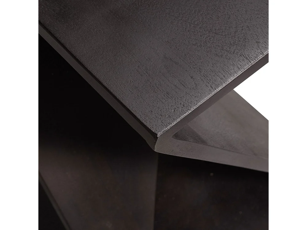 Ikem - Table d'appoint carrée en bois 41x41cm - Marron foncé