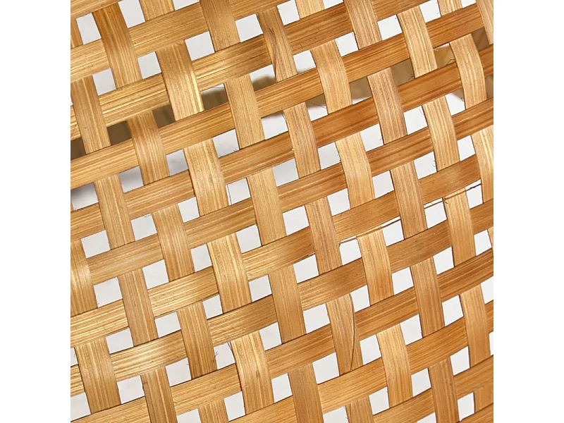 Corbeille / Panier rond D. 28 cm avec tressage en bambou - GIDEON