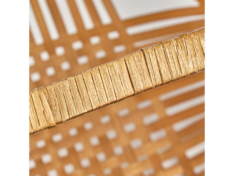 Corbeille / Panier rond D. 35 cm avec tressage en bambou - GIDEON