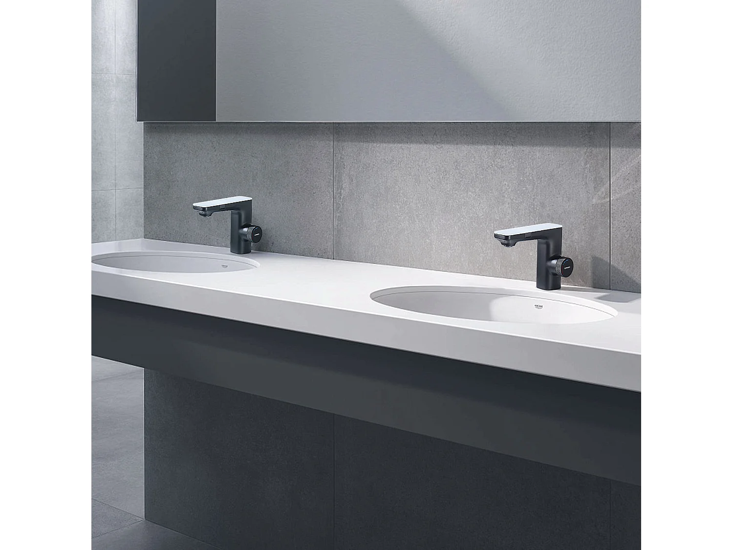 Lonheo Max Mitigeur Lavabo Capteur Infrarouge Intelligent Automatique, Mitigeur Infrarouge Electronique à Eau Chaude/Froide,Noir,en Laiton,EU Modèle