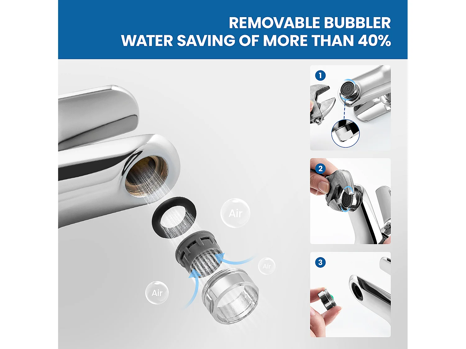 Mezclador Lavabo Monoagujero Cromado con Agujero Tirador Vaciado, AGUA Fría/Caliente+60cm Toallero Baño Autoadhesivo o Perforación en Inox 304