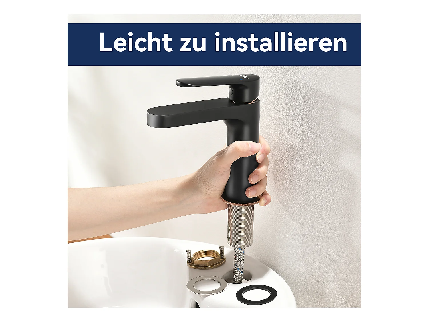 Auralum max Badkamerkraan,Zwart,met Afneembare Schuimer+Handdoekhouder Badkamer Zelfklevend/Boren,Handdoekstangen,Rvs,Zwart,40 CM