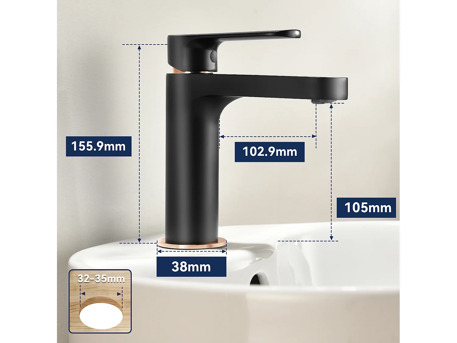 Auralum max Badkamerkraan,Zwart,met Afneembare Schuimer+Handdoekhouder Badkamer Zelfklevend/Boren,Handdoekstangen,Rvs,Zwart,40 CM