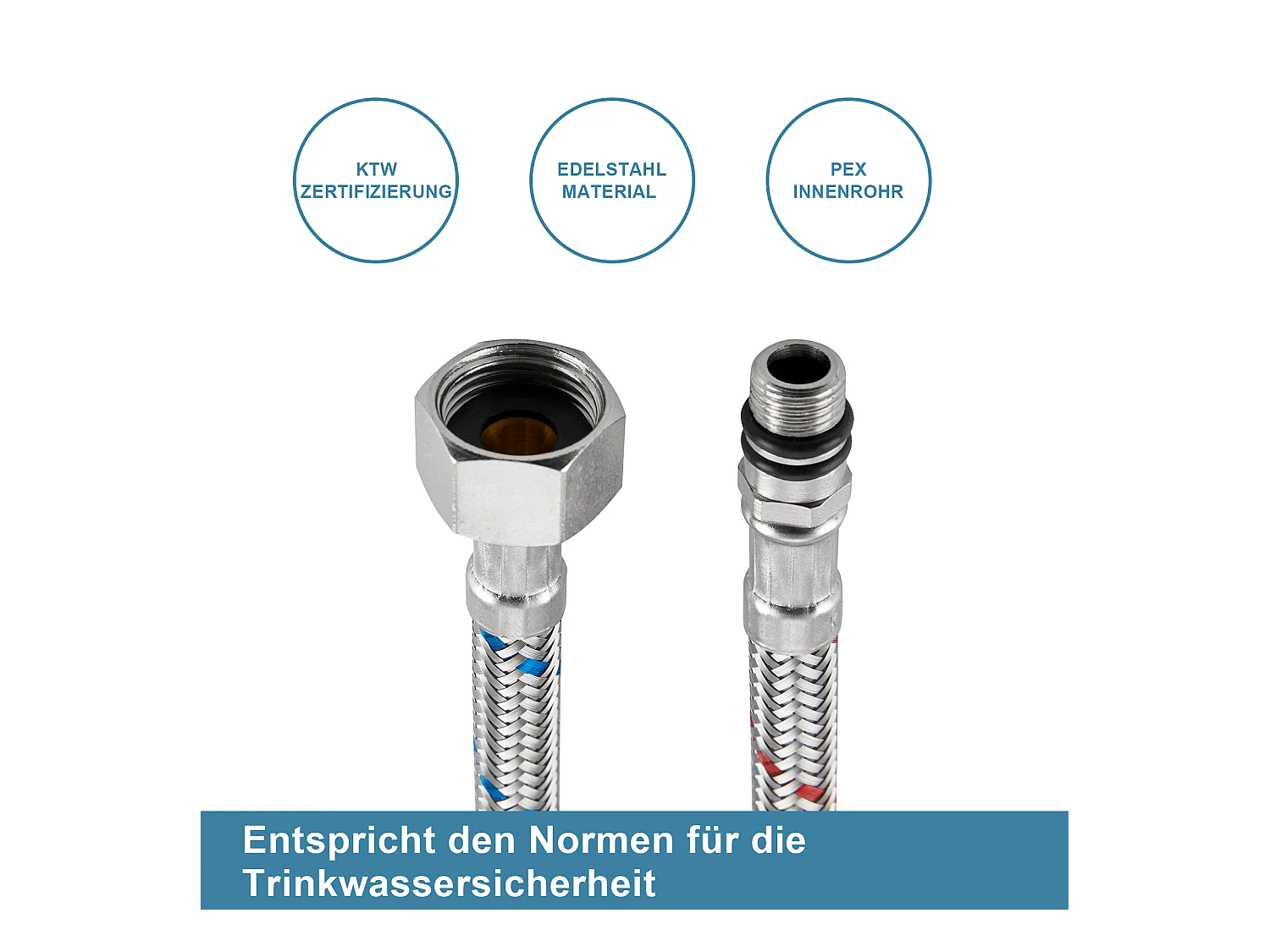 Auralum Max Chrom-Waschtischarmatur mit Wasserfall, Badezimmerarmatur mit Kalt-/Warmwasser, hochwertige Mischbatterie aus 304 Edelstahl