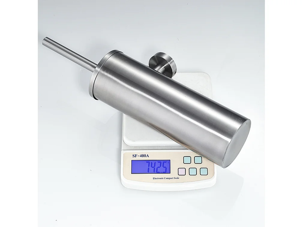 Auralum Max Kraan HelmAde voor wastafel, hoge wastafelmengkraan, roestvrij staal, verchroomd + toiletborstelhouder roestvrij staal toiletborstel wandmontage