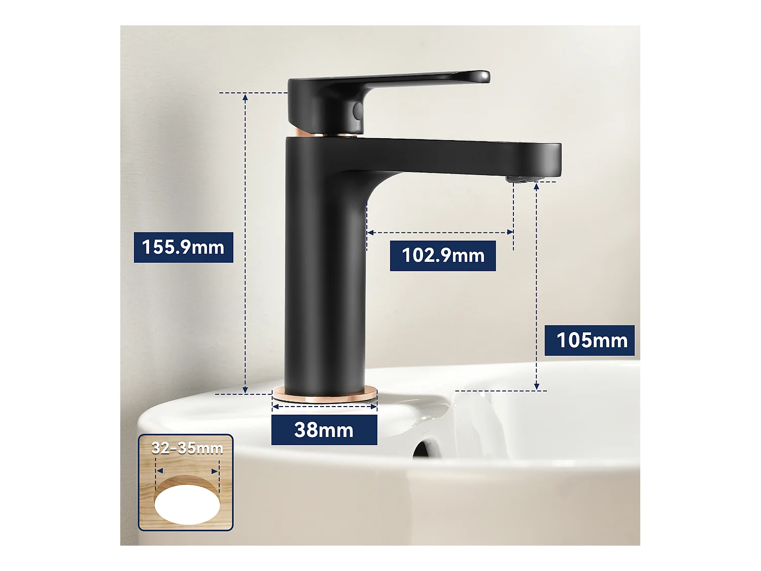 Auralum max Badkamerkraan,Zwart,met Afneembare Schuimer+Badkamer Handdoekrek,Zelfklevend/ Boren,60CM,RVS 304