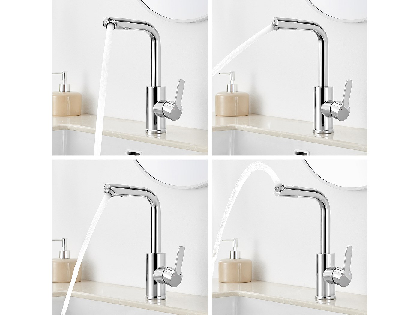 Cromo Lavabo Piano Rubinetto Lavabo Bagno Monocomando - Cromo, Con - Foto 3