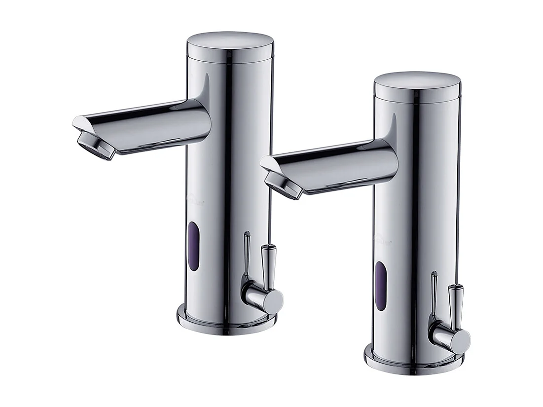 2 STKS Elektronische Infrarood Wastafel Mengkraan Warm Koud Water Automatische Mengkraan LaiTon Chrome Automatische Wastafelkraan Badkamer