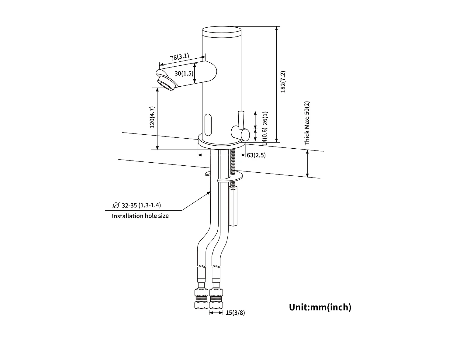 2 STKS Elektronische Infrarood Wastafel Mengkraan Warm Koud Water Automatische Mengkraan LaiTon Chrome Automatische Wastafelkraan Badkamer