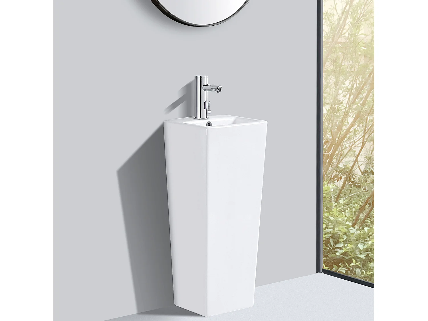 2 STKS Elektronische Infrarood Wastafel Mengkraan Warm Koud Water Automatische Mengkraan LaiTon Chrome Automatische Wastafelkraan Badkamer