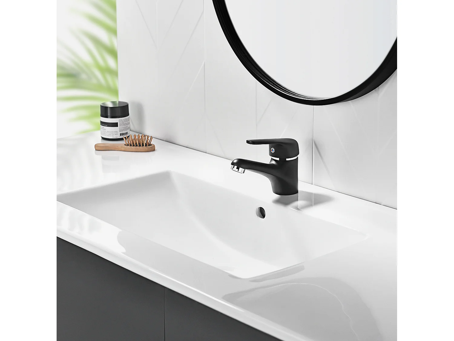 Auralum Max NoiR Rubinetto Miscelatore Lavabo con Bubbler rimovibile Miscelatore Lavabo in Ottone con Nocelo Valvola in Ceramica Acqua Calda/Fredda