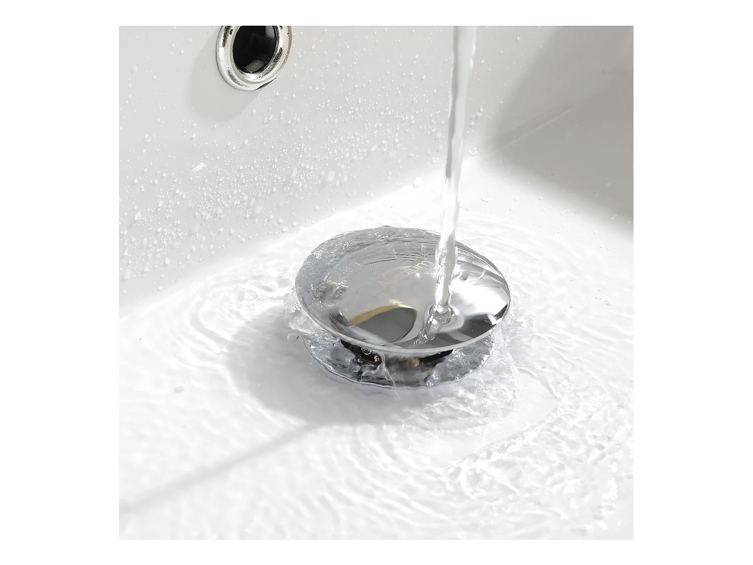 Arc Miscelatore LavaboIn Ottone Monoforo con Schiumatore Smontabile+Bonde de Lavabo Bonde Pop-up con Trop-plein Automatico Universale