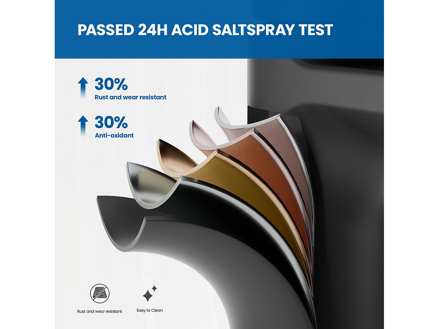 Badkamerkraan,,ShouserWaterbesparend, met afvoertrekkergat, koud/warm water, eenvoudige installatie/reiniging, maat S, zwart