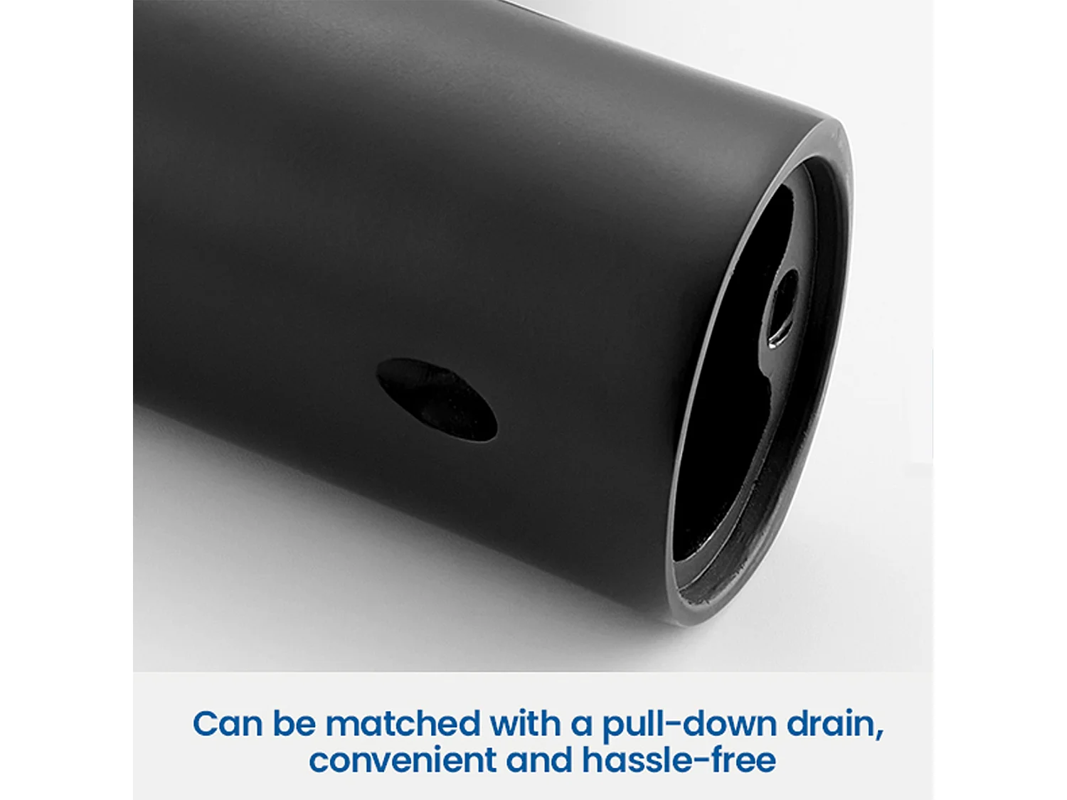 Badkamerkraan,,ShouserWaterbesparend, met afvoertrekkergat, koud/warm water, eenvoudige installatie/reiniging, maat S, zwart