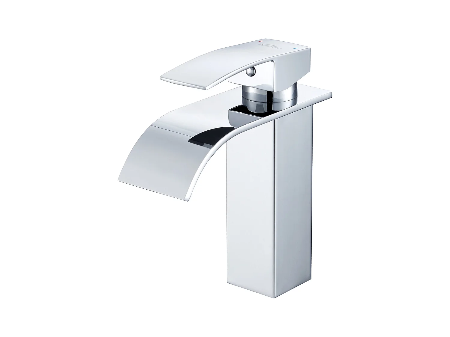Auralum Max Robinet Salle Bain Cascade,Lavabo Salle de Bains en Acier Inoxydable 304 avec cartouche en céramique,L'eau Chaude/Froide,Chromé