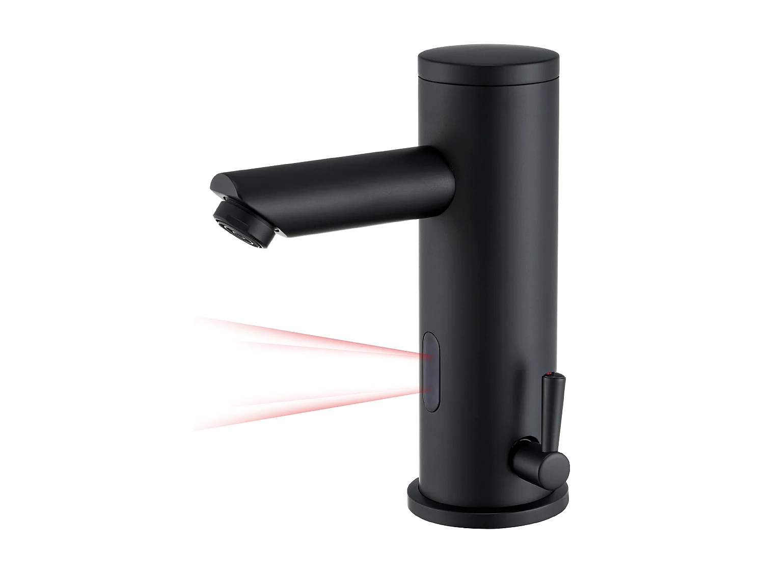 Grifo de lavabo infrarrojo Negro totalmente automático Agua Fría/Caliente Grifo mezclador Baño de Latón Con válvula antirretorno