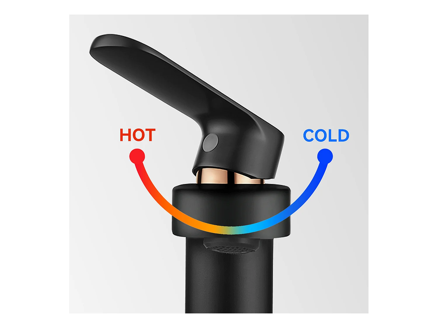 Grifo Baño, Negro, con Espumador Desmontable, Agua Fría/Caliente+Bonde Lavabo Desagüe Pop-up con Desbordamiento Automático Universal