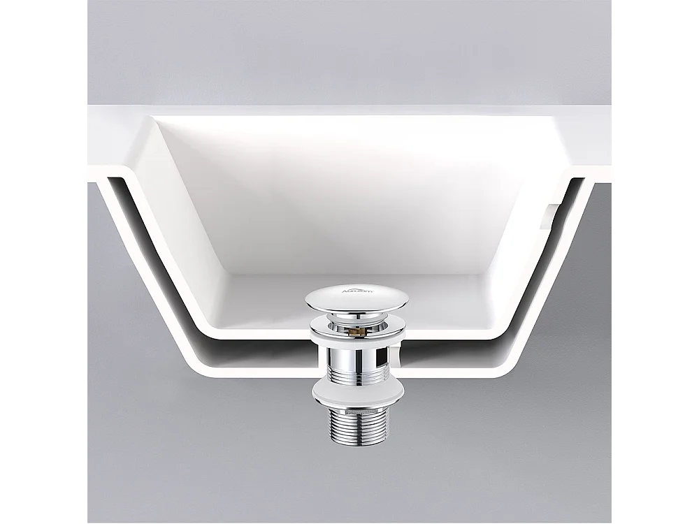 AURALUMMAX RobineT Lavabo Blanco Rotación 360°,Barbotador desmontable,Agua fría/caliente+Bonde Lavabo Bonde Pop-up con Desbordamiento Automático