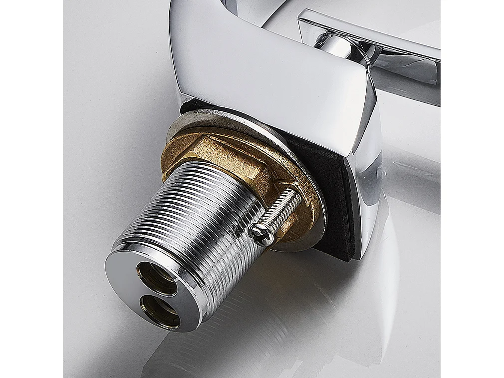 Arc Mezclador Lavabo de Latón Diseño Moderno Monoagujero con Espumador Desmontable Cartucho Cerámica Grifo para Lavabo Lavabo Baño