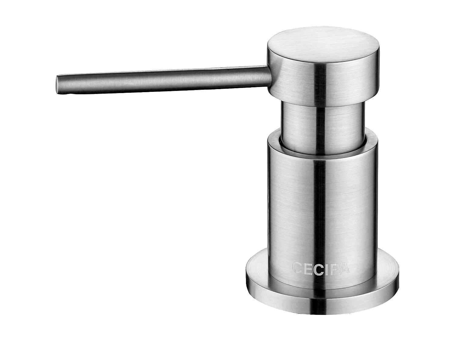 Cecipa max Dispensador de Jabón con Envase de 300ML + Manguera de Extensión de Silicona de 1,25M - Dispensador de Jabón para Fregadero de Cocina, Modelo EU