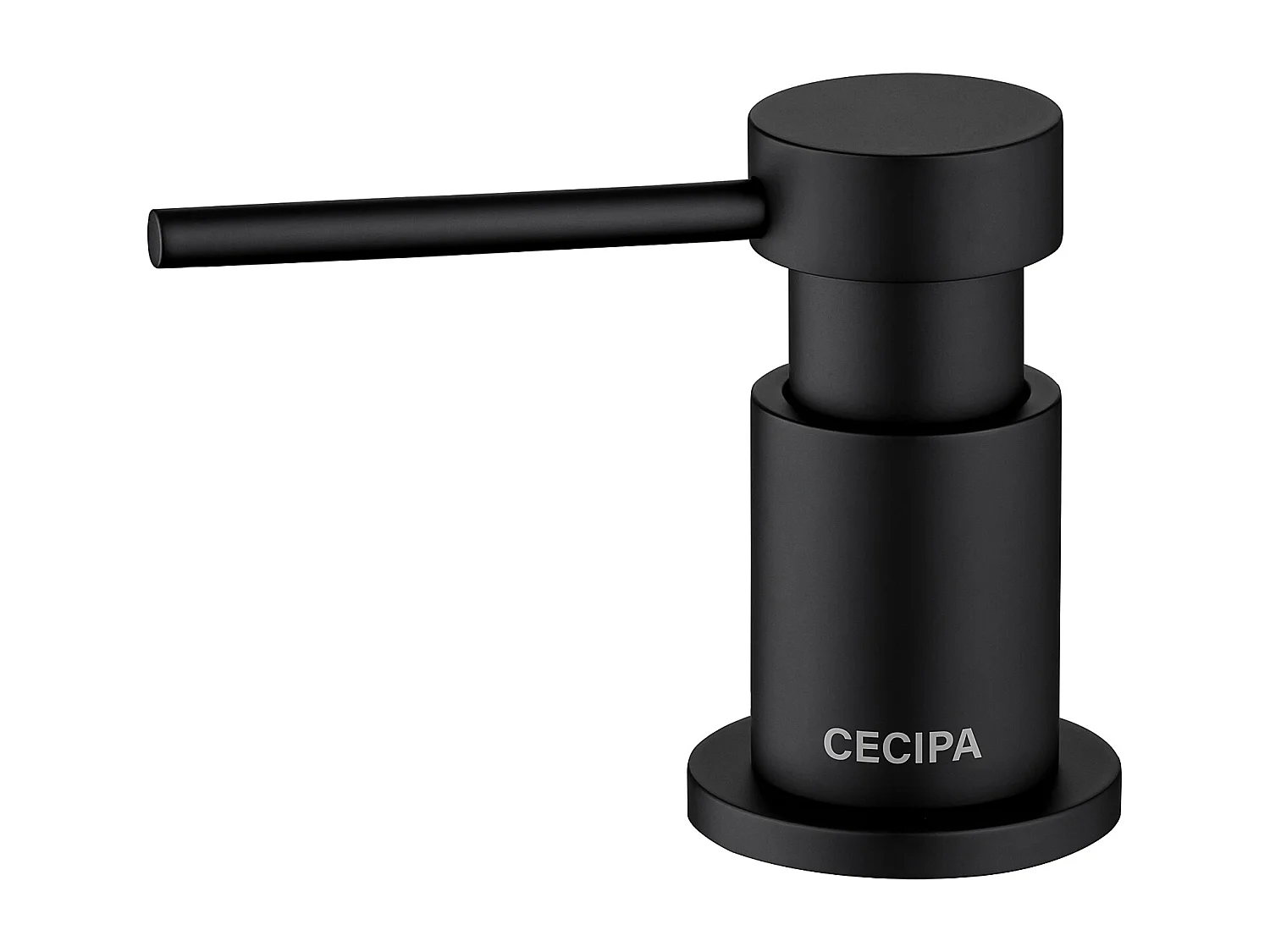 Dispensador de jabón de cocina Cecipa max negro con contenedor de 300ML + manguera de extensión de silicona de 1,25 M, modelo UE