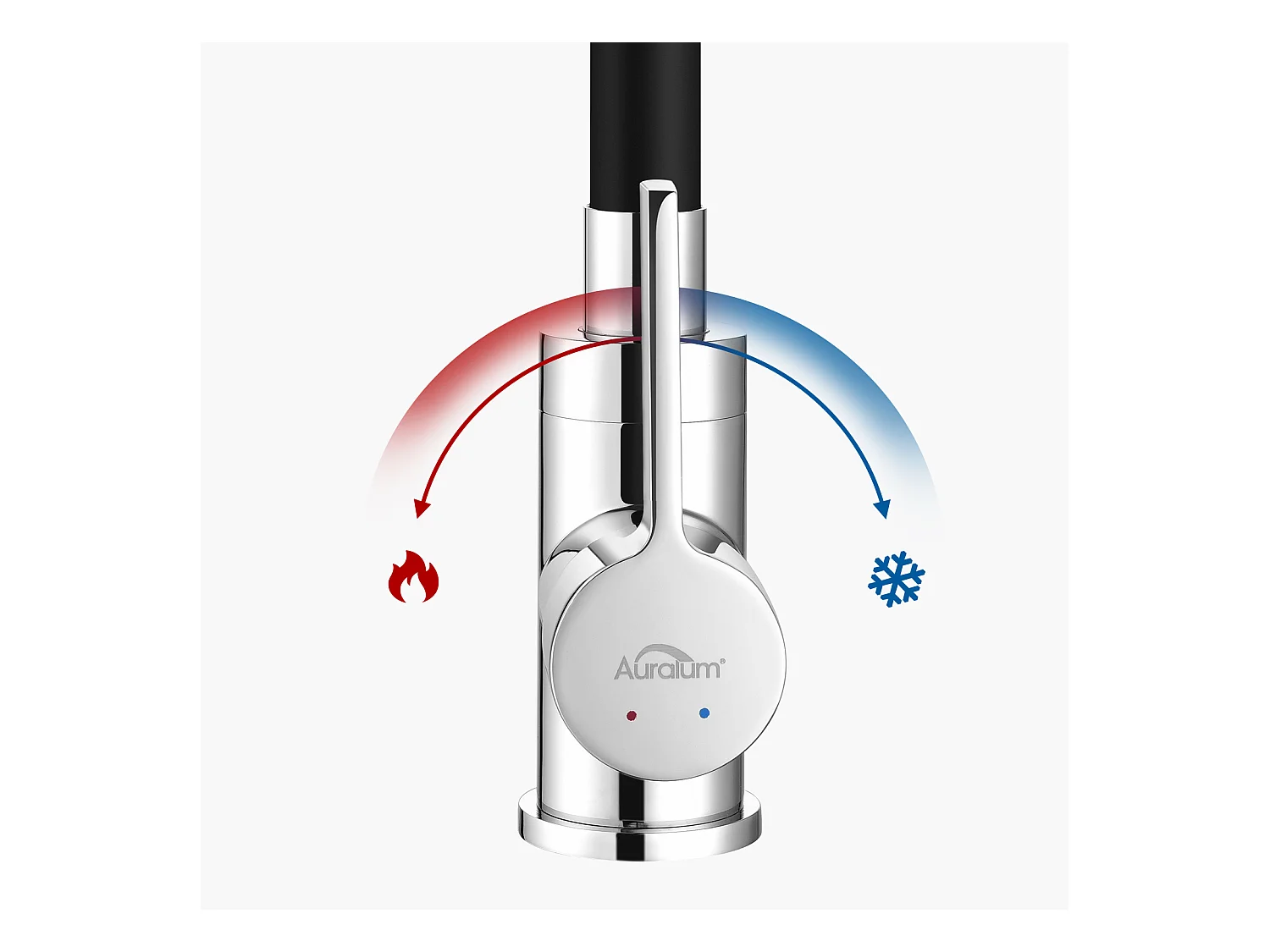 Auralum max Inbouw Keukenspoelbak,1 Bak,60*49*20CM,Staal304 roestvrij staal, zwart + gootsteenmengkraan met flexibele uitlek, opklapbare keukenkraan