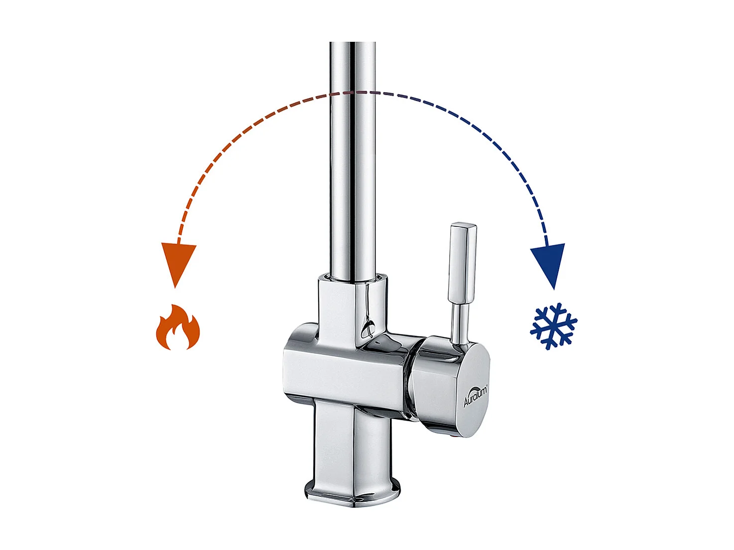 1 Bac Évier Cuisine en Granit,55*45*20cm,Kit de Vidage,Gris+ Robinet de Cuisine Chromé Pivotant à 360° Eau Froide /Chaude