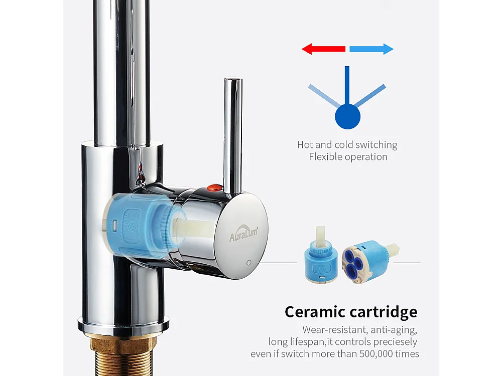 Évier Cuisine 1 Bac 74*44*20CM 304 Inox Évier Brossé avec Siphon et Trop-Plein+Robinet Cuisine Rotatif 360° Douchette Extractible