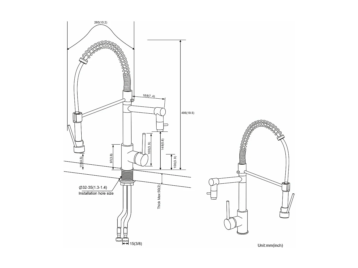 Évier Cuisine 1Bac Argent,44*49*20 CM,avec Distributeur Savon,Inox+Robinet Cuisine Rotatif 360° Douchette Extractible