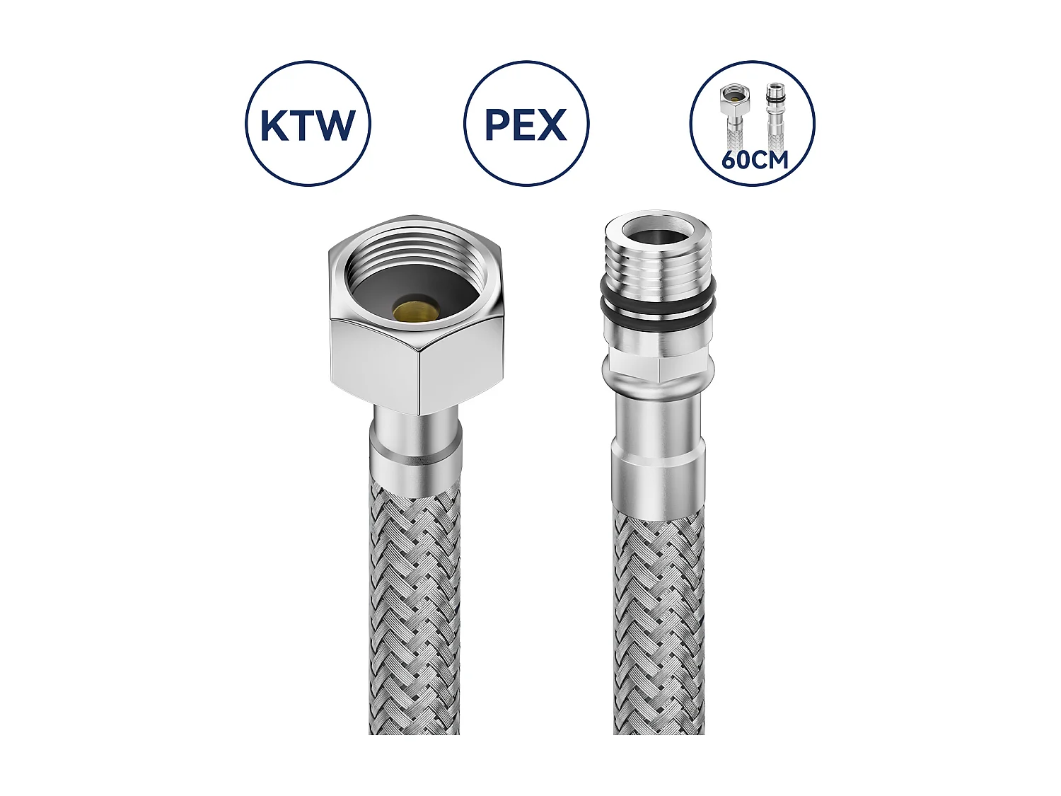 Évier de Cuisine Inox 1 Bac 50*43*18CM avec Distributeur de Savon+Robinet Cuisine avec Douchette Extractible 2 Jets,Eau Froide/ Chaude,Gris