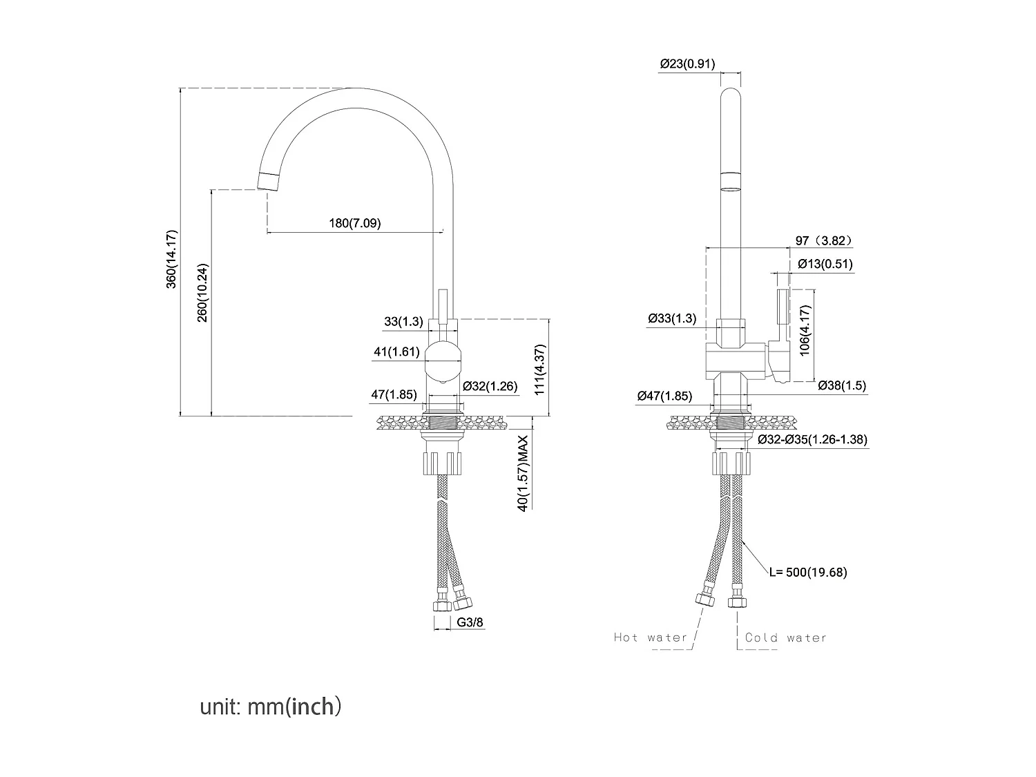 Évier Cuisine 1Bac Argent,44*49*20 CM,avec Distributeur Savon,Inox+Robinet de Cuisine Chromé Pivotant à 360° Eau Froide /Chaude