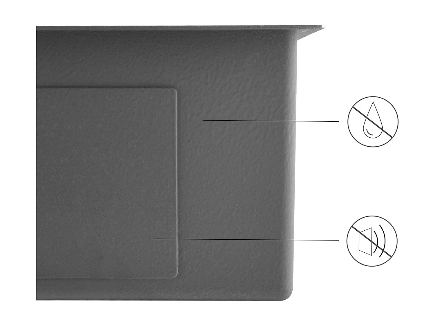 Küchenspüle 1 Becken 74*44*20CM 304 Edelstahl gebürstet Spüle mit Siphon und Überlauf + ausziehbarer Küchenarmatur mit zwei Funktionen