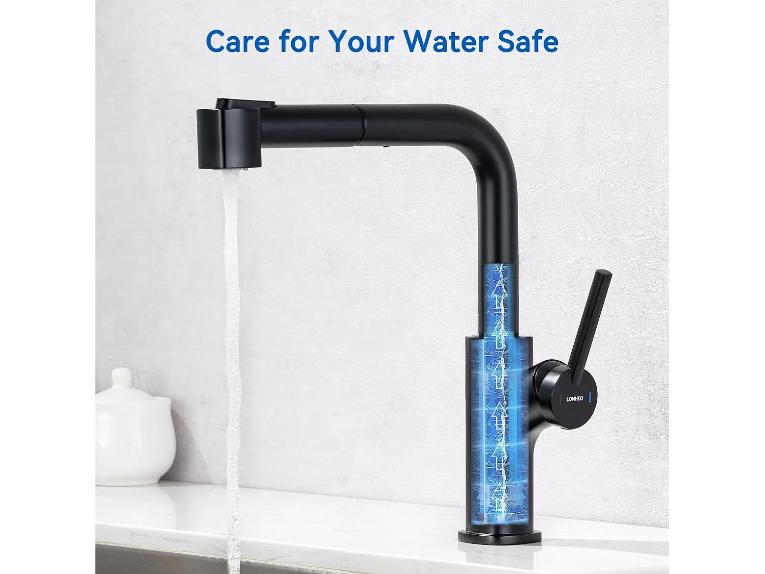 Becken Küchenspüle 55*45CM Einbau- und Aufsatzspüle mit Seifenspender + 360° drehbarer ausziehbarer Küchenarmatur aus Edelstahl