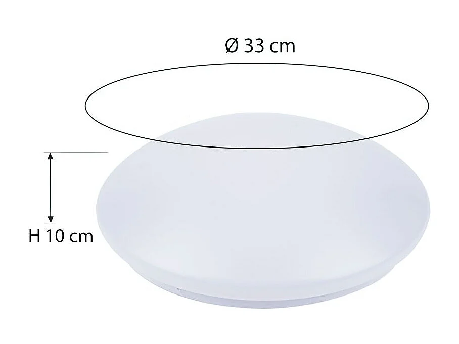 Plafonnier spécial Salle de Bain IP44 (18W 1170lm 4000K) - Voltman