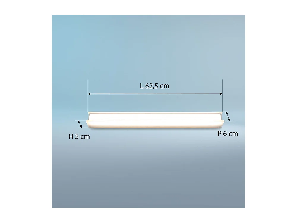 Réglette spécial Salle de Bains IP44 (60cm 8W 600lm 4000K) - Voltman
