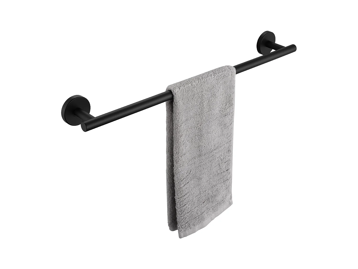 2 STK. Multifunktionaler Handtuchhalter aus Edelstahl 304 schwarz, einpoliger Handtuchhalter, geeignet für Badezimmer/Damenhandtücher/Küche