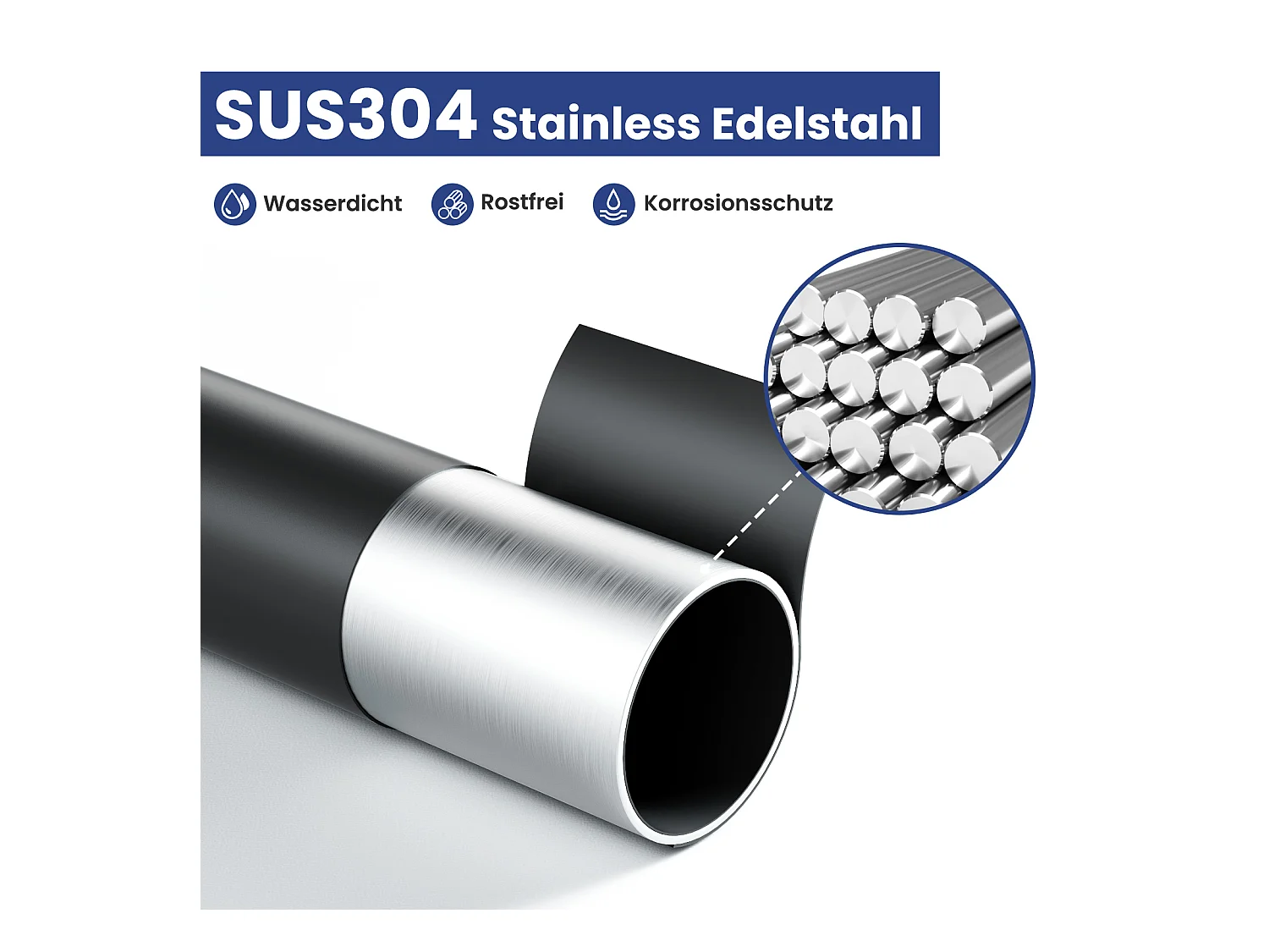 2 STK. Multifunktionaler Handtuchhalter aus Edelstahl 304 schwarz, einpoliger Handtuchhalter, geeignet für Badezimmer/Damenhandtücher/Küche