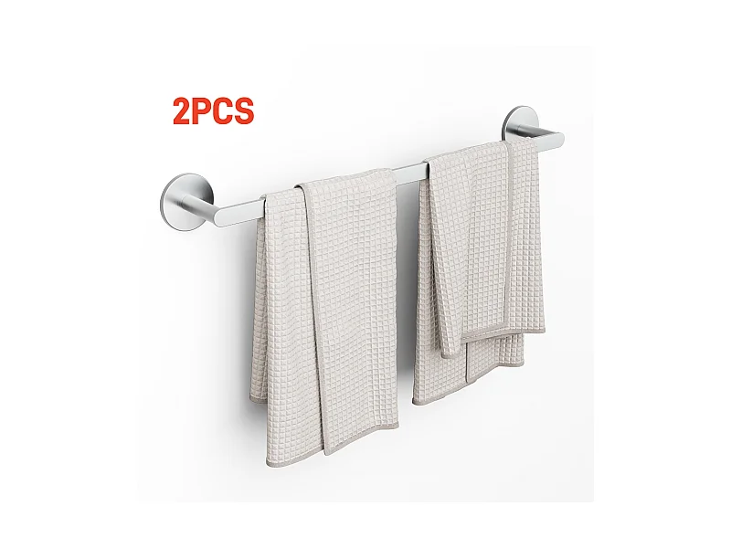 Portasciugamani multifunzionale in acciaio inossidabile 304 spazzolato Cecipa max da 2 pezzi, portasciugamani può appendere 2 asciugamani - 59 cm