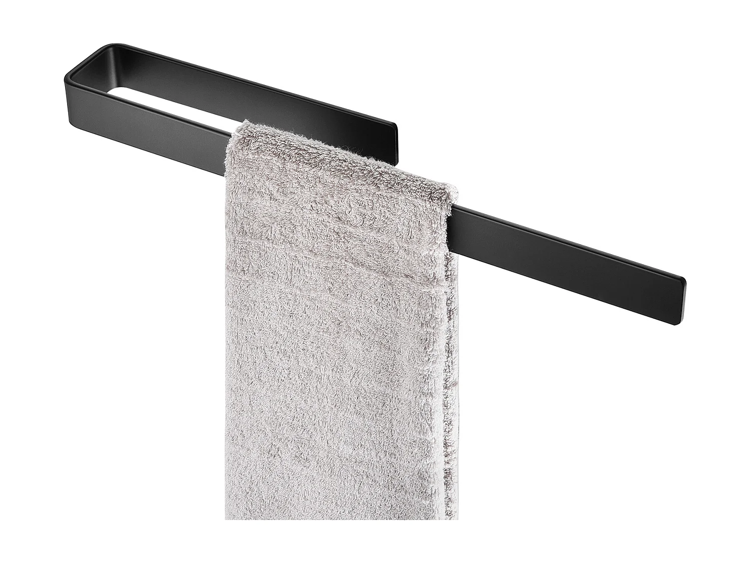 2PCS Porte-serviettes de Salle de Bain, CECIPA MAX Porte-serviettes Noir, 40 cm Porte-serviettes Latéral pour Meuble de Salle de Bain