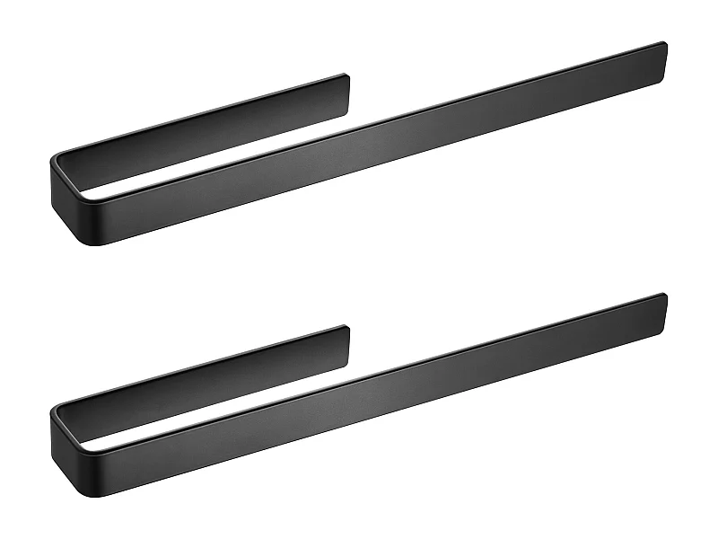 2PCS Porte-serviettes de Salle de Bain, CECIPA MAX Porte-serviettes Noir, 40 cm Porte-serviettes Latéral pour Meuble de Salle de Bain