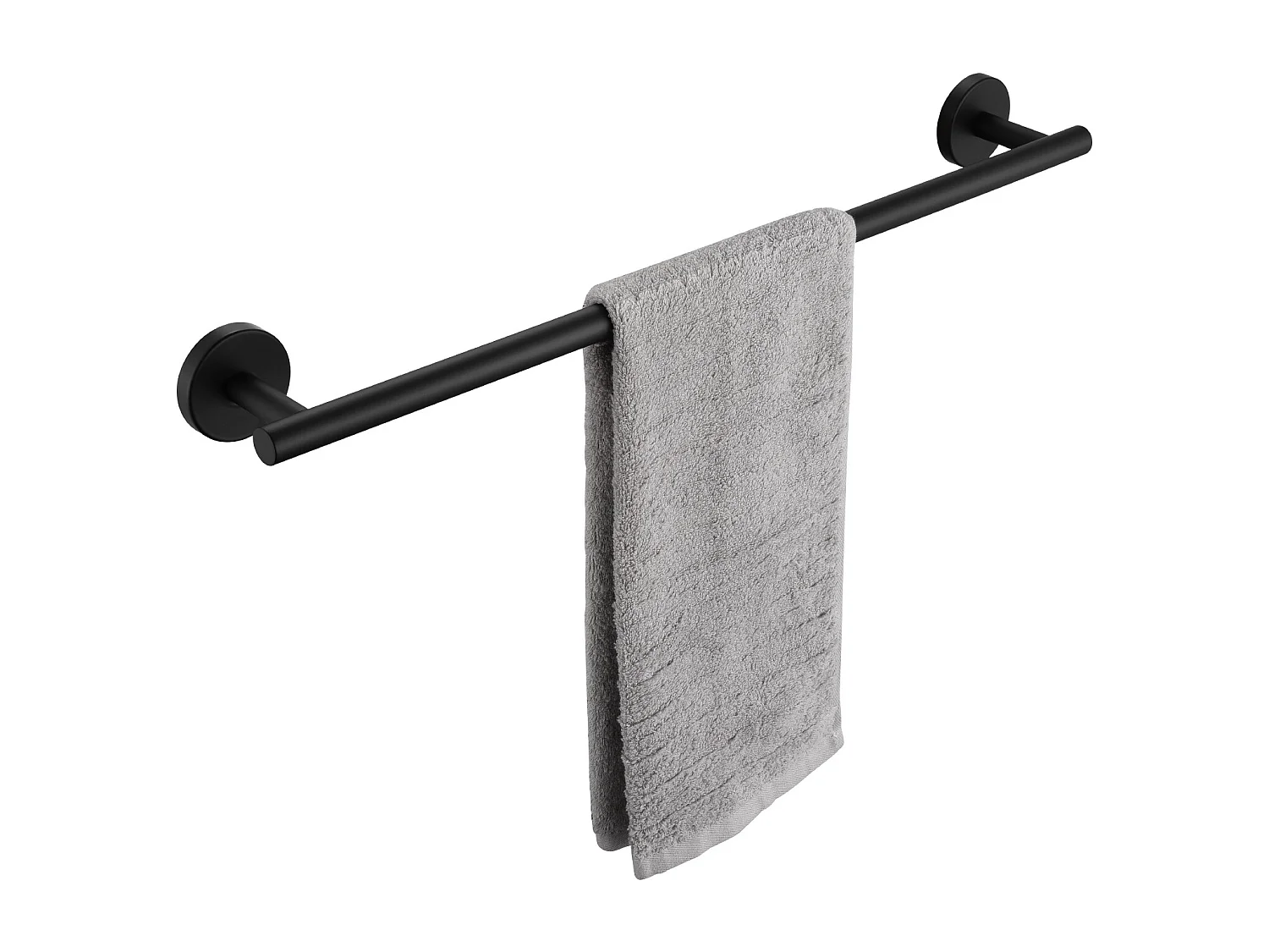 Cecipa MAX Toallero de baño - Toallero negro fabricado en acero inoxidable 304 - Toallero unipolar apto para baño