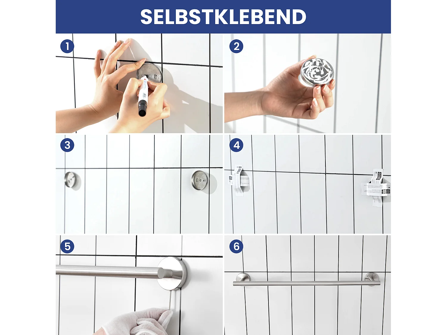 Porte-serviettes Multifonctionnel en Acier Inoxydable 304 Brossé, Porte-serviettes Unipolaire Adapté pour Salle de Bain/Serviette Hygiénique/Cuisine