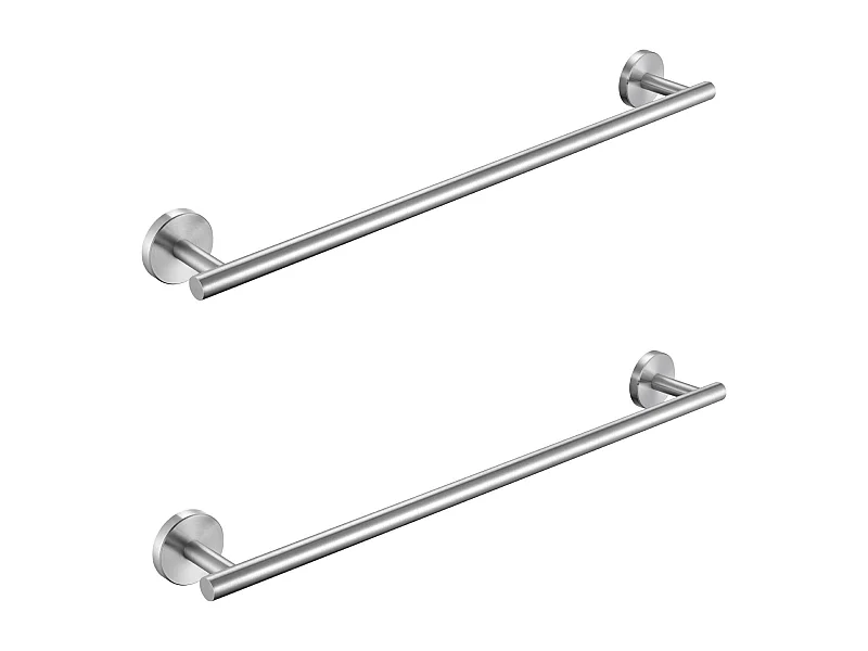 2PCS Porte-serviettes de Salle de Bain - Porte-serviettes Brossé en Acier Inoxydable 304 - Porte-serviettes Unipolaire Adapté pour Salle de Bain