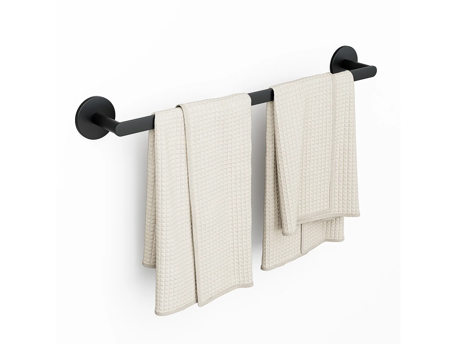 Cecipa max Porte-serviettes Multifonctionnel en Acier Inoxydable 304 Noir, Porte-serviettes Peut accrocher 2 Serviettes- 59CM