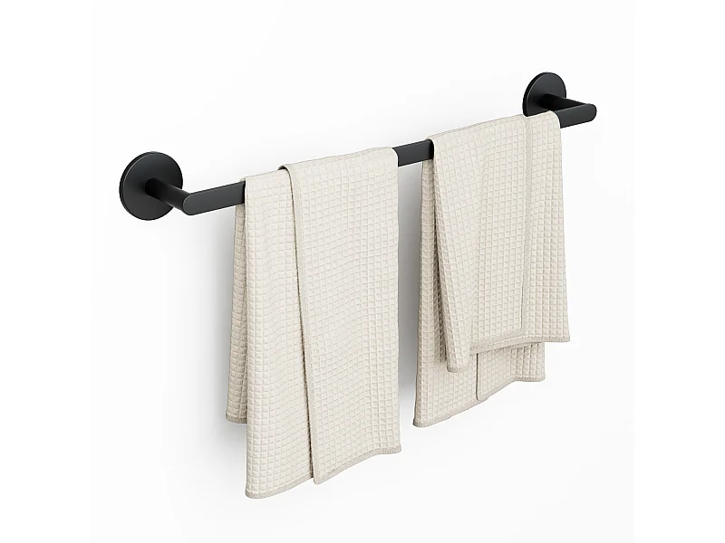 Cecipa max Porte-serviettes Multifonctionnel en Acier Inoxydable 304 Noir, Porte-serviettes Peut accrocher 2 Serviettes- 59CM