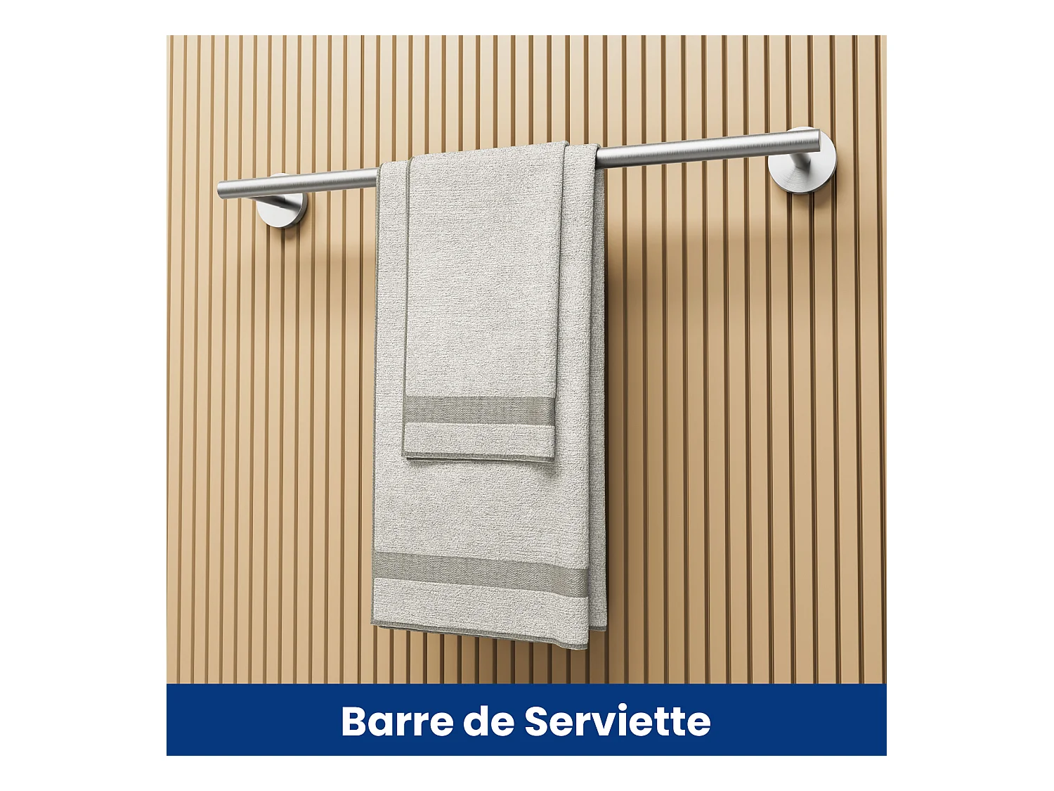 Cecipa MAX Porte-serviettes Mural Salle de Bain Porte-papier Hygiénique en Acier Inoxydable Brossé Ensemble de Suspension de Salle de Bain 4 Pièces